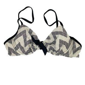 Antonio Melani Small Bikini Swim Top NWT Swim Underwire Push Up Chevron Stripe B